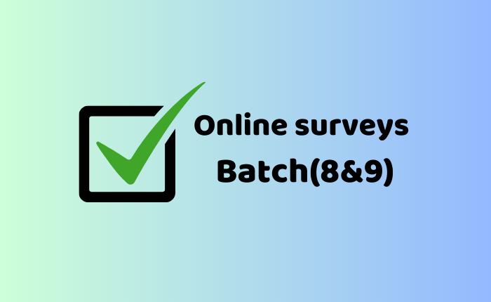 Online surveys Batch(8&9)