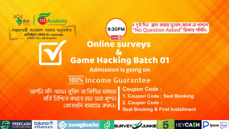 Online surveys & Game Hacking Batch 01